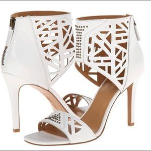 Nine West Women's Karabee Leather Heeled Sandal 7